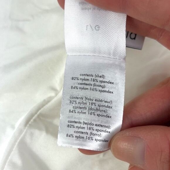 Onia Bridget Ribbed Lace Up One Piece Swimsuit in Marshmallow White Size Large - Picture 6 of 7